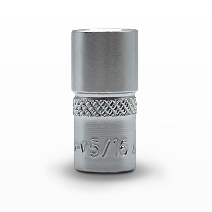 AuzGrip SAE 5/16 Inch 12 Point 1/4 Inch Square Drive Socket Front