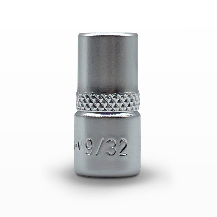 AuzGrip SAE 9/32 Inch 12 Point 1/4 Inch Square Drive Socket Front