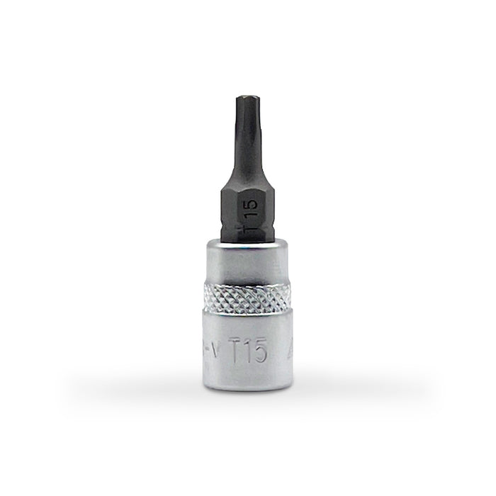 AuzGrip T15 1/4 Inch Square Drive E-Torx Bit Socket Front