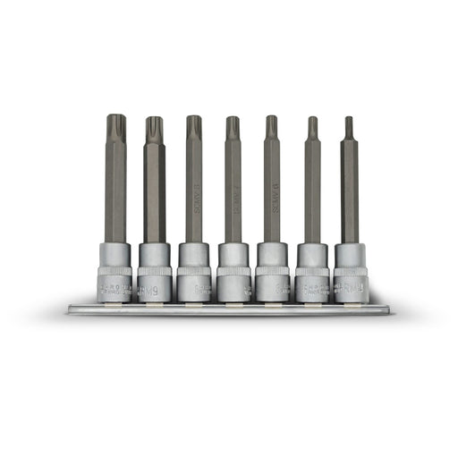 AuzGrip A70915 7 Piece 95mm 3/8" Square Drive Ribe Socket Bit Set