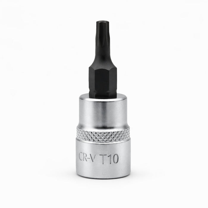 AuzGrip A71220 10 Piece 1/4" & 3/8" Square Drive Tamper Proof Torx Bit Socket Set