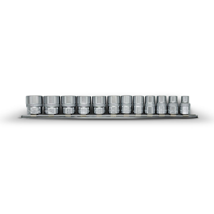 AuzGrip A75400 12 Piece Metric 12 Point 3/8" Square Drive Socket Set