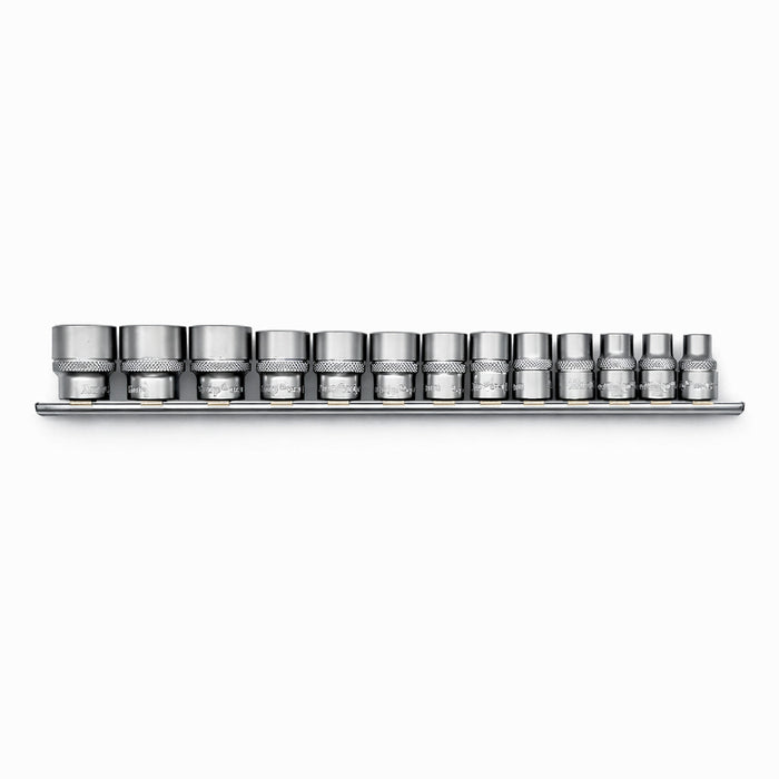 AuzGrip A75402 12 Piece Metric 6 Point 3/8" Square Drive Socket Set