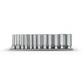 AuzGrip A75452 12 Piece Metric 6 Point 3/8" Square Drive Deep Socket Set
