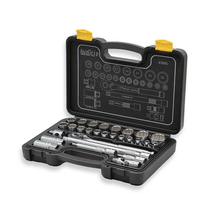 AuzGrip A76001 28pc Socket Set + A71275 67pc Power Bit Set Bundle