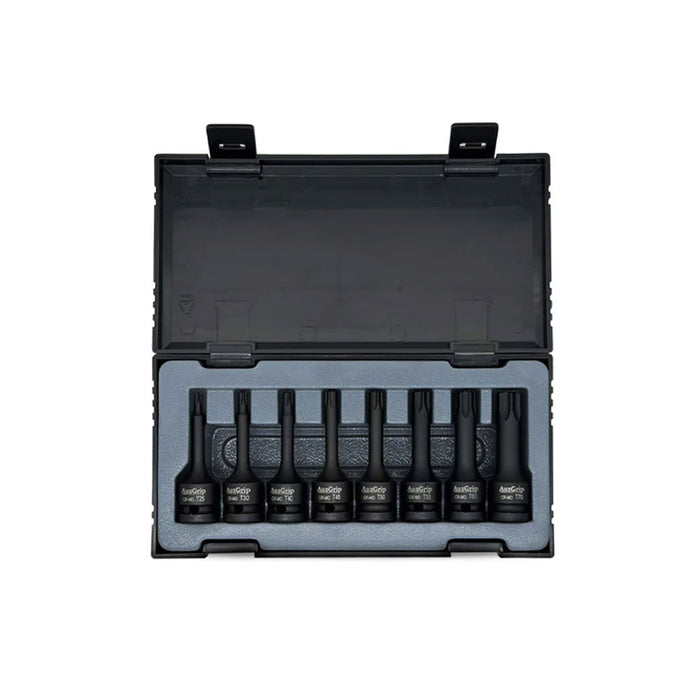 AuzGrip A84602 Torx Bit Socket Set + A84601 Metric In-Hex Bit Socket Set Bundle