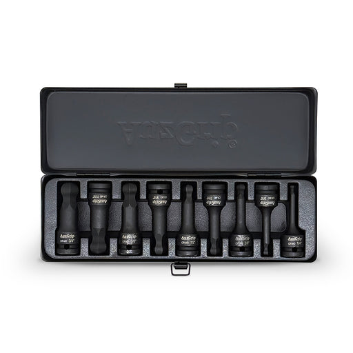 AuzGrip A84606 9 Piece SAE 1/2" Square Drive Ball End Hex Bit Impact Socket Set