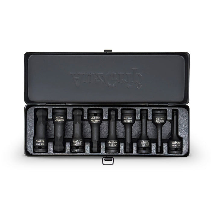 AuzGrip A84606 9 Piece SAE 1/2" Square Drive Ball End Hex Bit Impact Socket Set