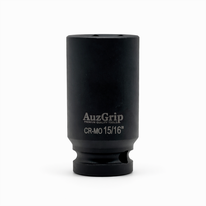 AuzGrip A84611 11 Piece SAE 6 Point 1/2" Square Drive Deep Impact Socket Set