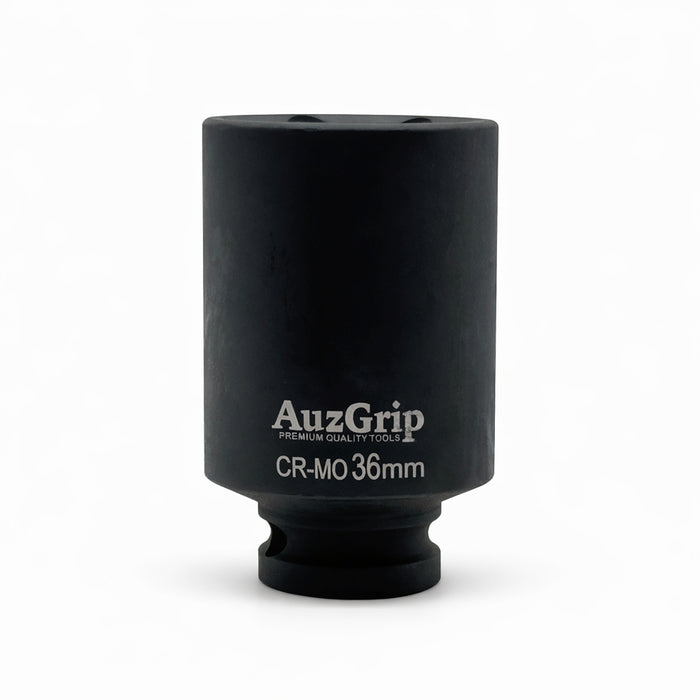 AuzGrip A84614 4 Piece Metric 6 Point 1/2" Square Drive Deep Impact Socket Set