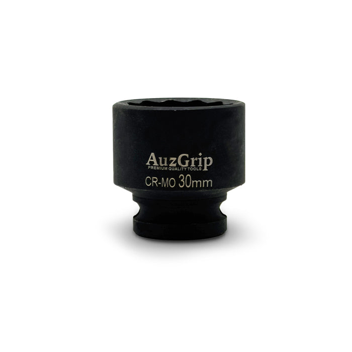 AuzGrip A84680 5 Piece Metric 12 Point 1/2" Square Drive European Hub Wheel Impact Socket Set