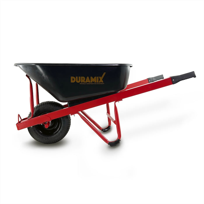 Duramix DMPT100PW Pneumatic Poly Tray Wheelbarrow