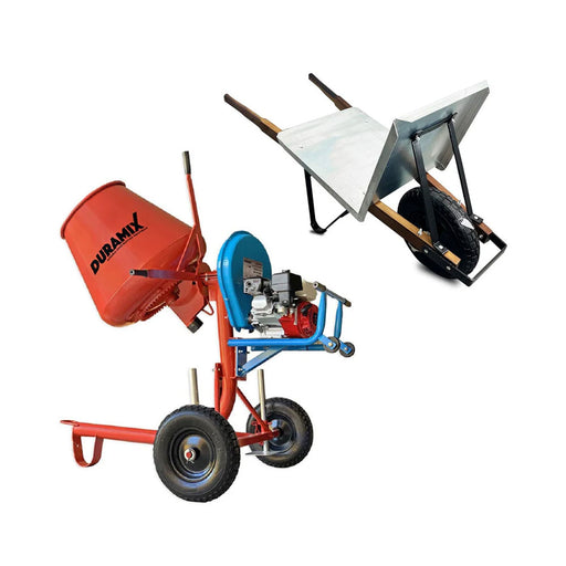 Duramix DMBM35HONDA 100L Honda Cement Mixer + DMFTBW Brickies Wheelbarrow Bundle