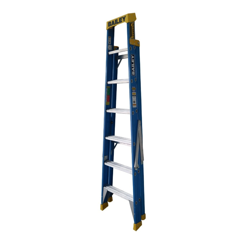 Bailey FS13973 2.1m 150kg 7 Step Pro Fibreglass Punch Lock Leansafe Single Sided Step Ladder