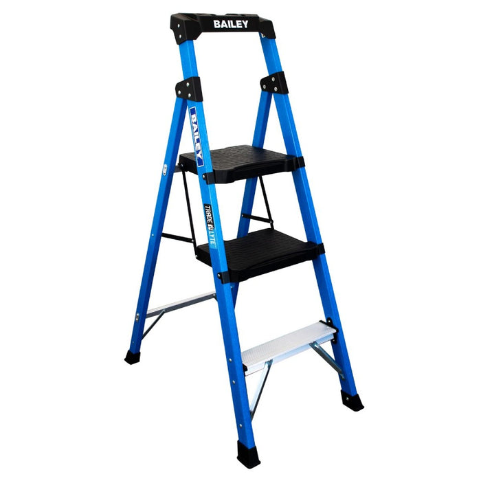 Bailey FS14042 135kg 3 Step Fibreglass Industrial Twin Platform Ladder