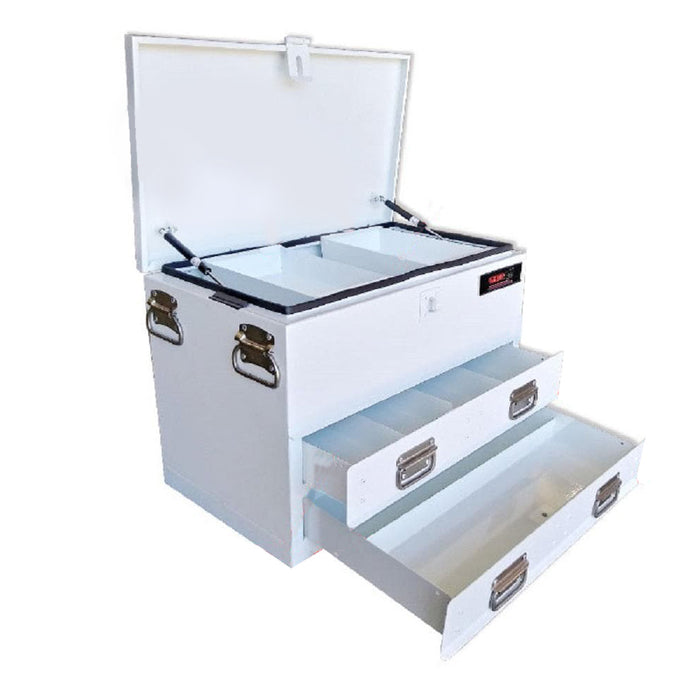 Grip 29280 702mm x 404mm x 480mm 2 Drawer White Steel Ute Tool Box