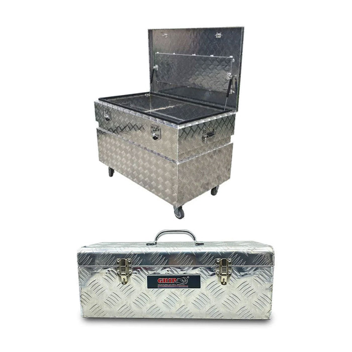Grip 29301 Mobile Site Tool Box and 29334 Aluminium Tool Box Bundle