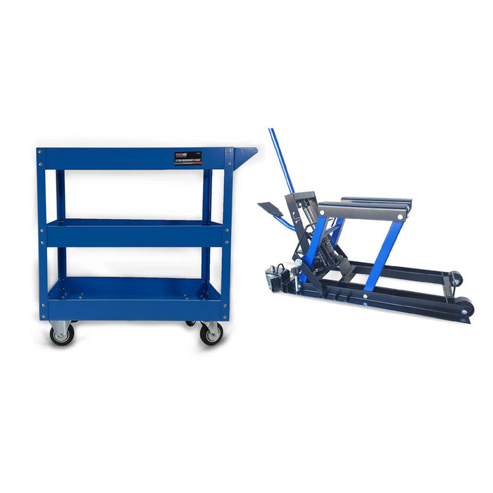 Grip 44515 ATV/Motorcycle Lift and 52025 Mobile Trolley Cart Bundle