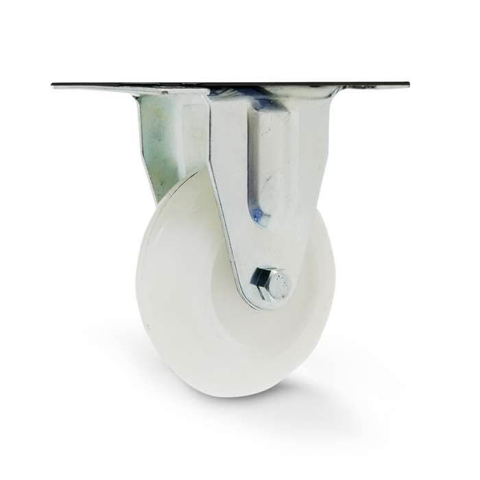Grip 43007 75mm 90kg White Nylone Poly Core Fixed Castor