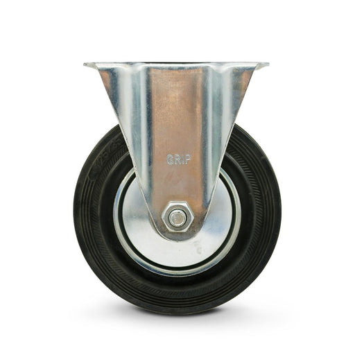 Grip 43025A 125mm 100kg Rubber Moulded Steel Core Fixed Castor