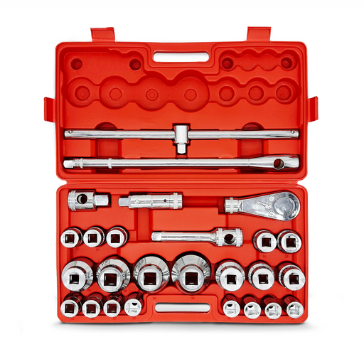 Grip 74050 26 Piece Metric 3/4" & 1" Square Drive 21-65mm 12 Point Socket Set