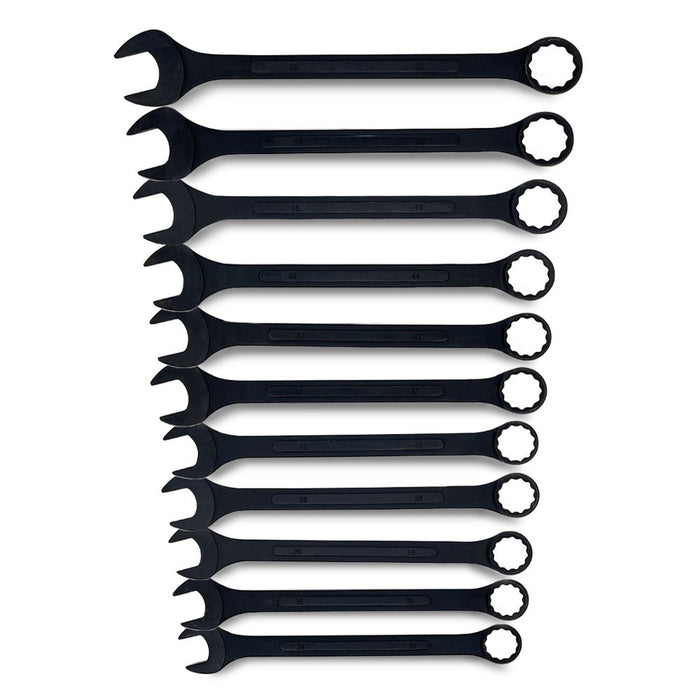 Pittsburgh P89082 11 Piece 34-50mm Heavy Duty Jumbo Combination Spanner Set