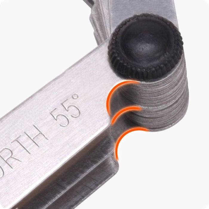 Harden 580412 52 Pieces Screw-pitch Gauge CloseUp