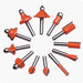 Harden 613212 12 Pieces 1/4 Shank Carbide Router Bits Set Front