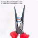 Harden 800108 8“ (200mm) Insulated Long Nose Pliers Close Up