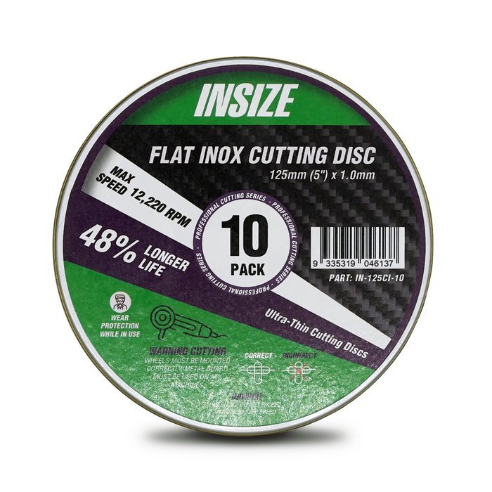 Insize IN-125CI-10 125mm x 1.0mm x 22.2mm Flat Inox Cutting Disc Main