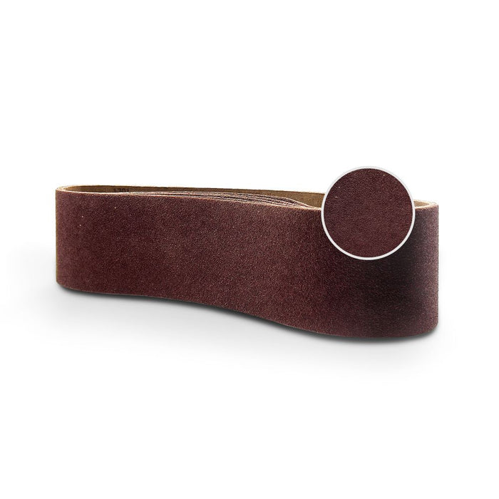 Insize INASB43660 5 Piece Aluminium Oxide Sanding Belt Front 1