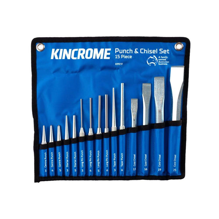 Kincrome K9510 15 Piece Punch & Chisel Set