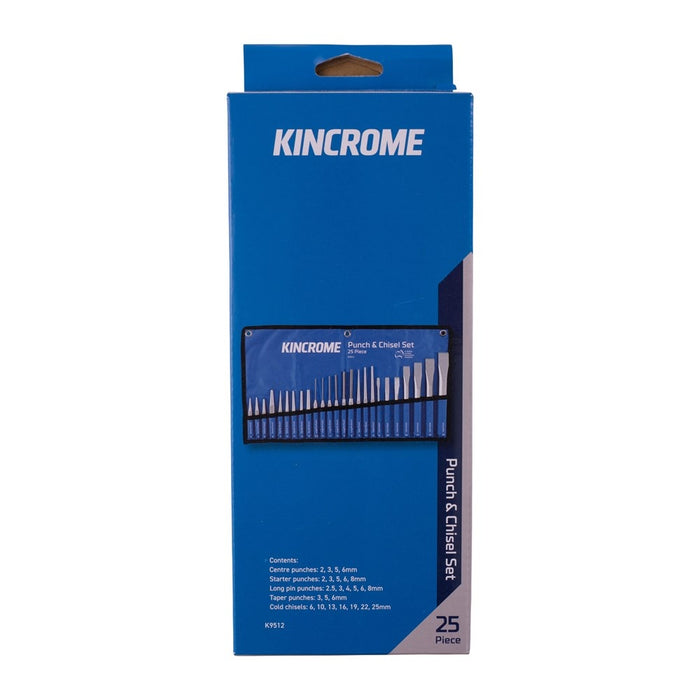 Kincrome K9512 25 Piece Punch & Chisel Set