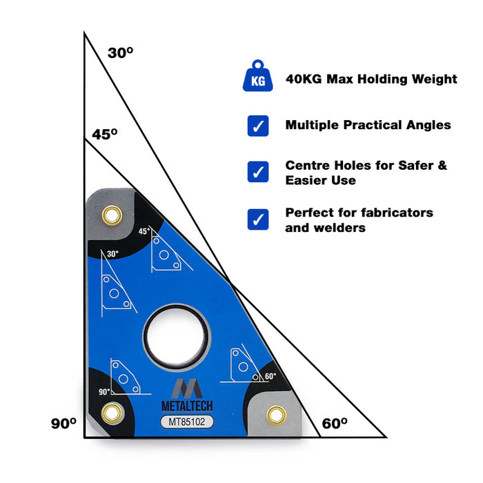 Metaltech MT85102 Multi Angle Medium Magnetic Welding Clamp