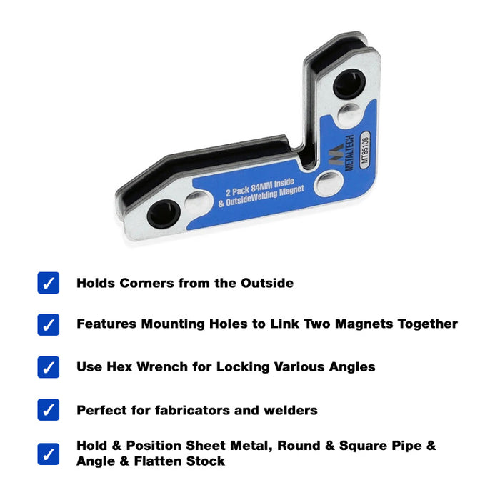 Metaltech MT85108 Inside & Outside Magnetic Welding Clamp