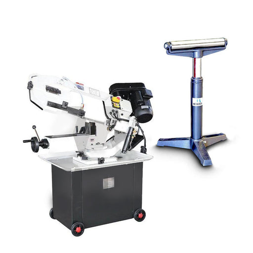 Metaltech MTBS8S Metal Cutting Band Saw + MTRSF52 Flat Roller Stand Bundle