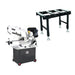 Metaltech MTBS8S Metal Cutting Band Saw + MTRST604 Roller Conveyor Table Bundle