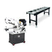 Metaltech MTBS8S Metal Cutting Band Saw + MTRST607 2m Roller Conveyor Table Bundle
