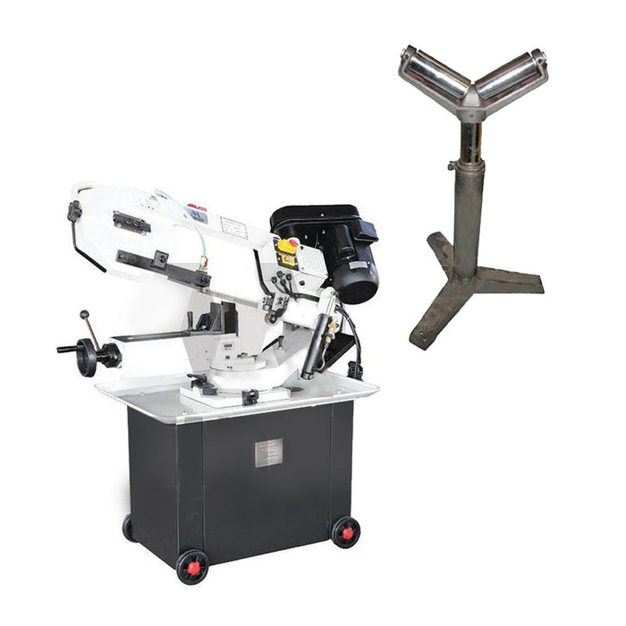 Metaltech MTBS8S Metal Cutting Band Saw + MTRSV52 Roller Stand Bundle