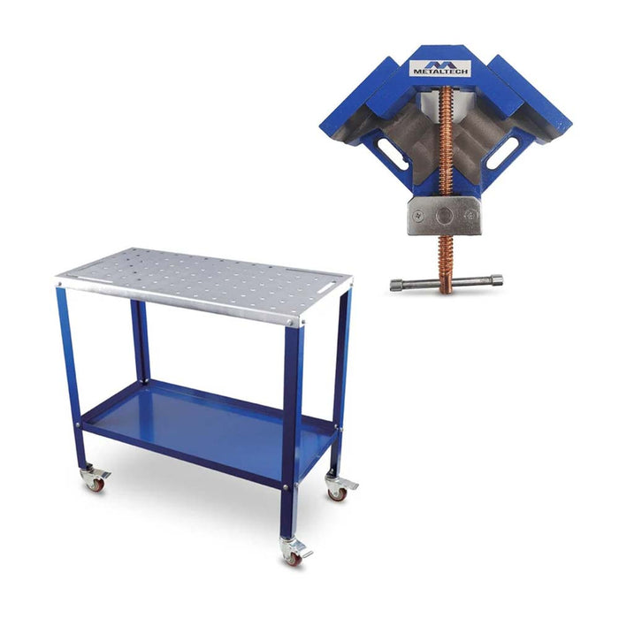 Metaltech MTWT1836 Welding Table Trolley + MTWV100 Angle Vice Clamp Bundle