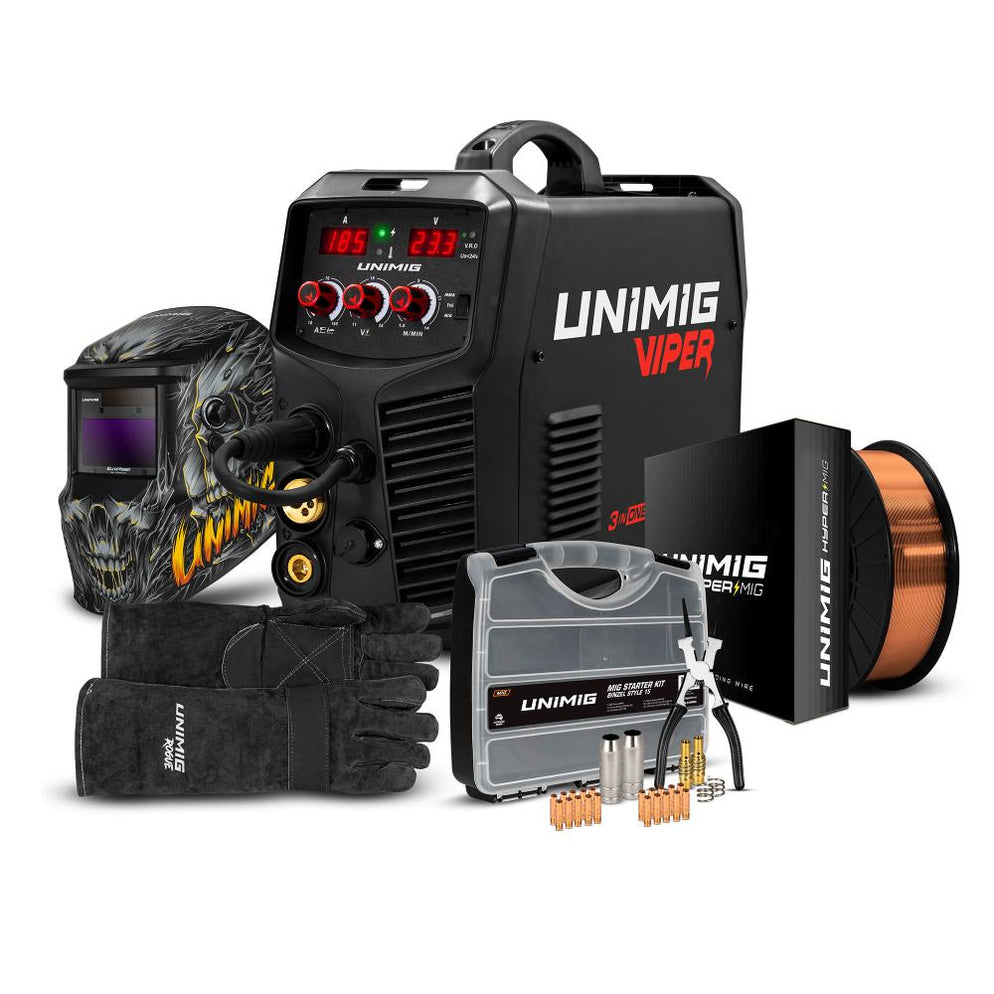 Unimig PK11084 VIPER MULTI 185 MIG/TIG/STICK Welder Bundle Kit | Tools ...