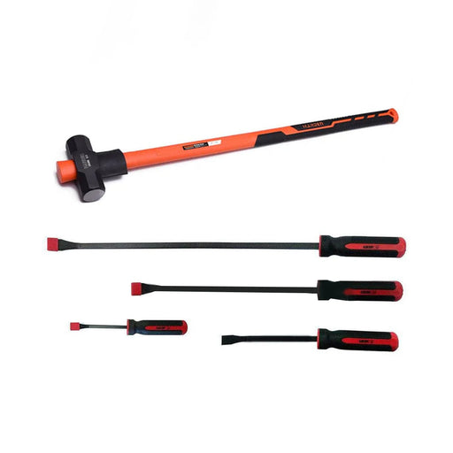Pittsburgh P60236 4pc Pry Bar Set + Harden 590310 4.5kg Sledge Hammer Bundle