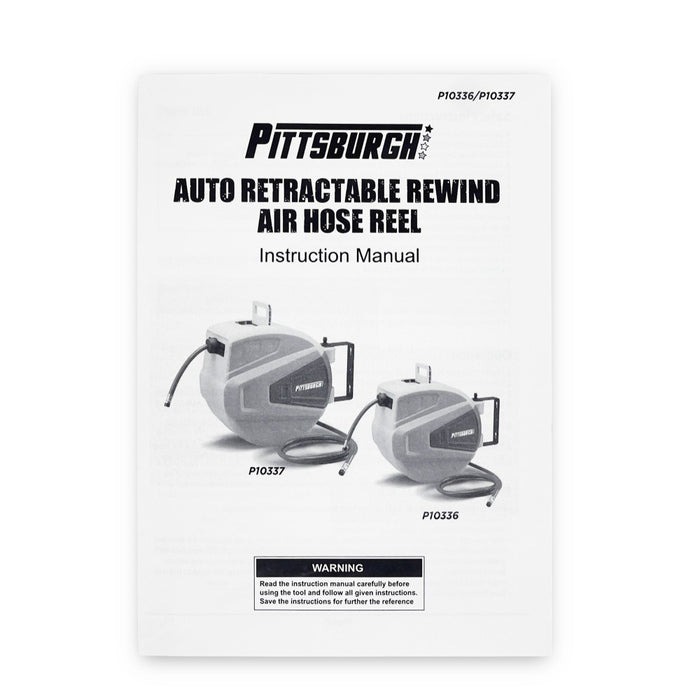Pittsburgh P10336 20m Auto Retractable Rewind Air Hose Reel