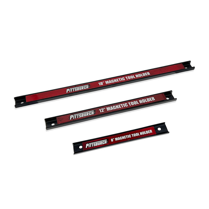 Pittsburgh P30001 300kg Multi Storage Rack Solution (Pair) + P67446 3 Piece Magnetic Tool Holder Set Bundle