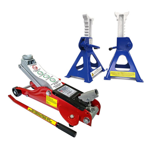 Pittsburgh T825010A 1.7T Low Profile Jack + AuzGrip A19036 2T Stand Set Bundle