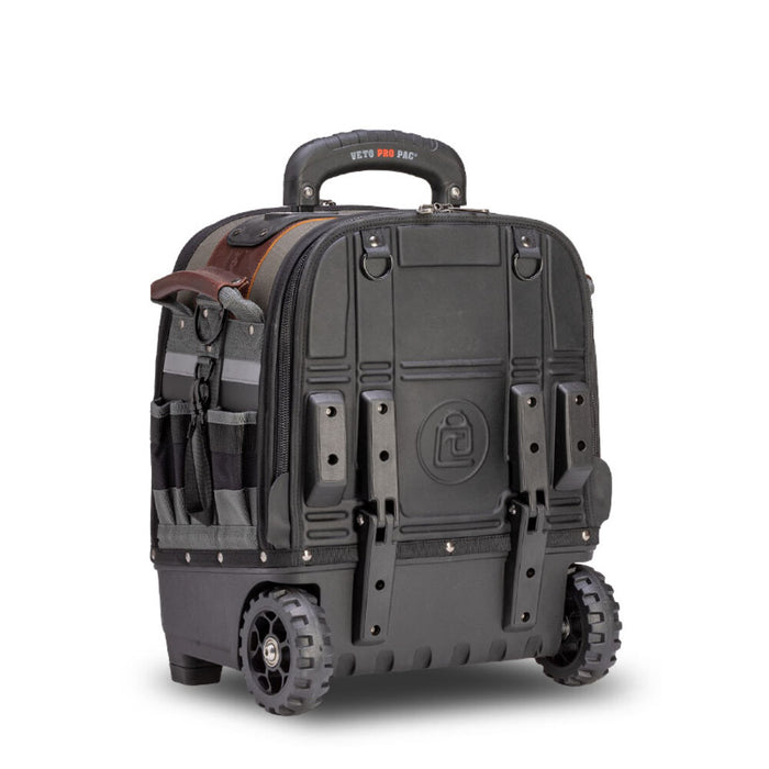 Veto Pro Pac VETOTECHLCWHEELER 480mm x 430mm x 320mm 64 Pocket TECH-LC Tech Tool Bag With Wheels & Retractable Handle