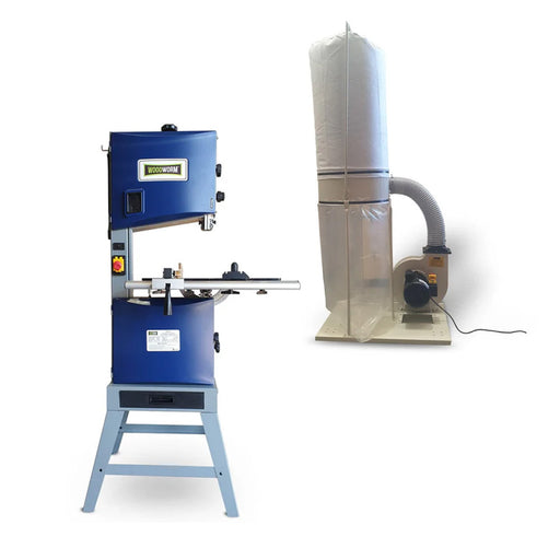 Woodworm WWBS350 Band Saw + Grip GDC2 Dust Collector Bundle