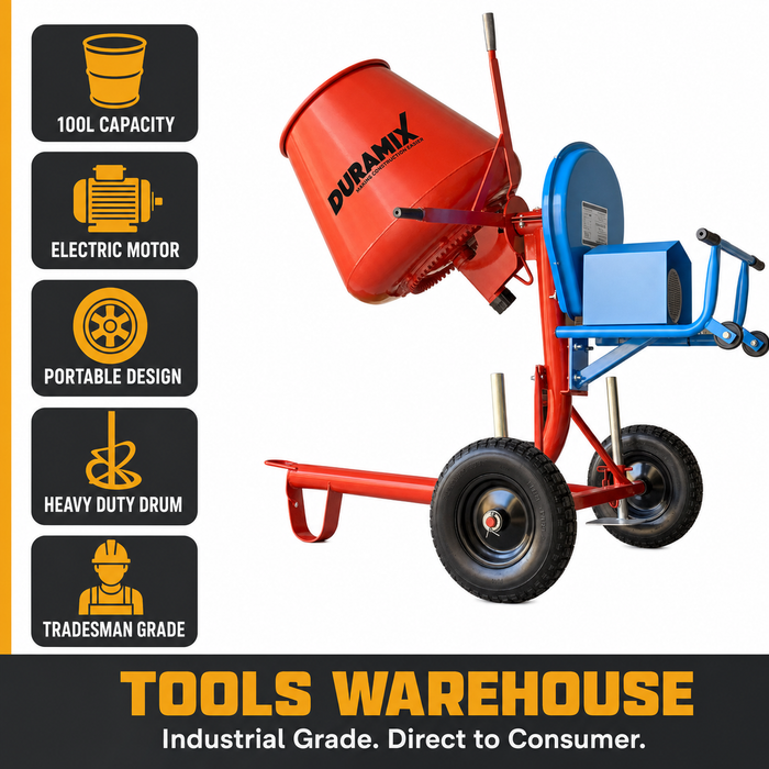 Duramix DMBM35 100L Cement Mixer — Key Features
