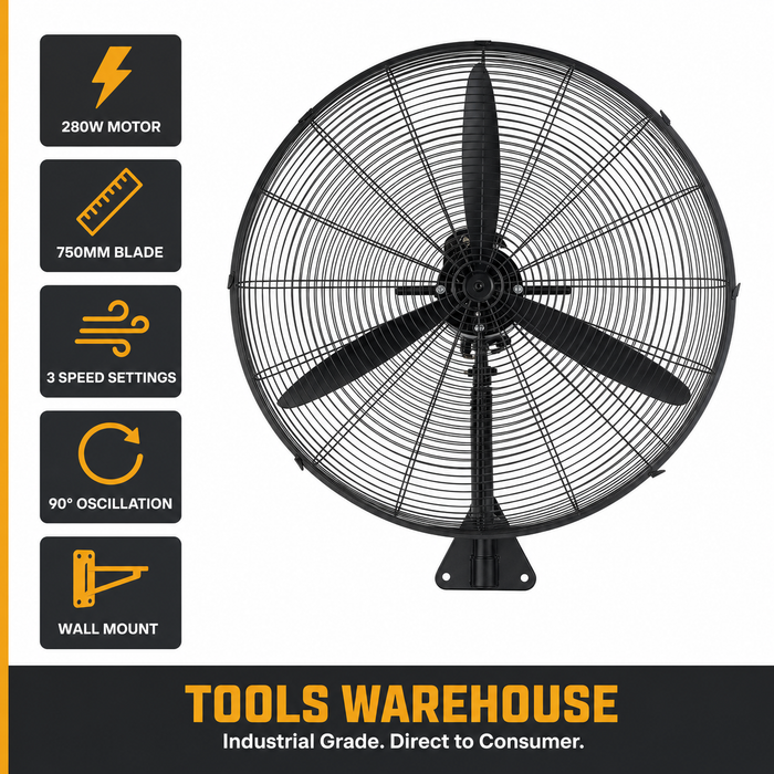 Pittsburgh PFB-75 750mm Wall Fan — Key Features