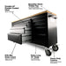 Pittsburgh roller tool cabinet in black with features and benefits information